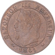 Moneta, Francja, Napoleon III, 1 Centime, 1861, Bo
