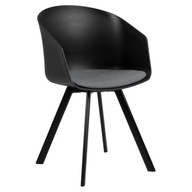 Jedálenská stolička STARSE farba čierna minimalistický štýl dovnútra actona - CHAIR