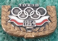 ODZNAKA POLSKI KOMITET OLIMPIJSKI - OLIMPIADA TOKIO 1964 WIENIEC ZŁOTY