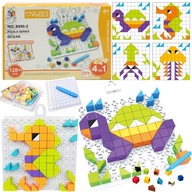 Gra Logiczna Układanka Karty Montessori Tangram Puzzle Klocki Planszowa 128