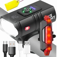 MOCNA LAMPKA ROWEROWA ŚWIATŁO PRZÓD TYŁ LED NA ROWER USB 1000LM + GRATIS