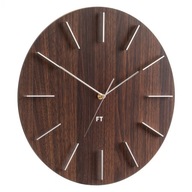 Dizajnové nástenné hodiny Future Time FT2010WE Round dark natural brown 40c