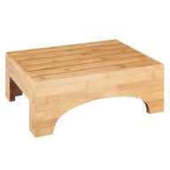 FÜRDŐSZOBAI ZSÁMOLY BAMBUSZ alacsony LÁBTARTÓ WC FÜRDŐSZOBA SZÉK