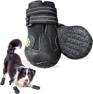 Buty dla psa, wodoodporne, z odblaskowymi regulowanymi szelkami, 2 sztuki,
