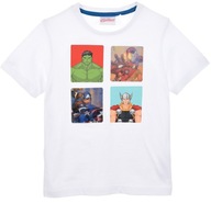 Biały t-shirt dla chłopca Avengers 140