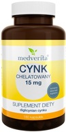 MEDVERITA Cynk chelatowany 15 mg ODPORNOŚĆ 180 kaps.