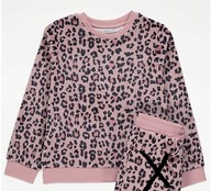 GEORGE bluza dresowa welurowa Leopard 104-110 SALE