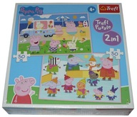 Puzzle TREFL 50 + 50 - ŚWINKA PEPPA - 2w1 !!!