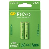 Akumulatorki AAA / R03 GP ReCyko 1000 Series Ni-MH 950mAh blister 2 sztuki