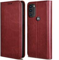 Etui SKÓRZANE MAGNES + SZKŁO do MOTOROLA MOTO G71