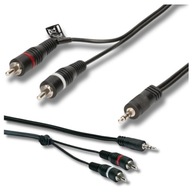 Kabel Mini Jack 3,5mm - 2x RCA 1,5m Cinch chinch Przewód Audio Mocny Jakość