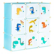 Detská modulárna regálová skrinka 9 detských políc