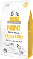 BRIT Care Mini Hair&Skin Salmon&Herring - suché krmivo pre psov - 2