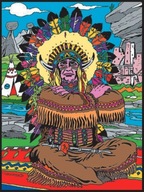 Omaľovánka Velvetová 47x35 Náčelník indiánov Colorvelve