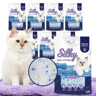 Silikónová podstielka pre mačky bezprašná SILKY 8x3,8l SADA 8 kusov