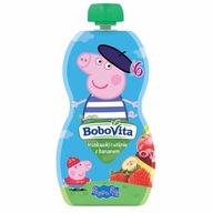 BOBOVITA PEPPA PIG MUS DLA NIEMOWLĄT TRUSKAWKI I WIŚNIE Z BANANEM 100 G 6M+