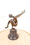 Piękna Figura z Brązu - Tańcząca Naga Kobieta!