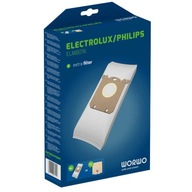 Worki do odkurzacza Electrolux Philips AEG Worwo ELMB01K 4 sztuki + 1 filtr