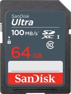 SanDisk Ultra SDXC 64GB 100 MB/s UHS-I Class 10