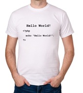koszulka HELLO WORLD! PHP CODE prezent