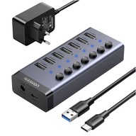 UGREEN HUB ADAPTER ROZDZIELACZ WIELOFUNKCYJNY USB / USB C - PD 7x USB A 3.0