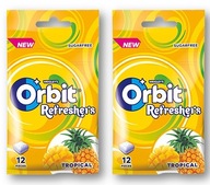 2 x 26G ORBIT REFRESHNERS TROPICAL Guma do Żucia Bez Cukru 12 drażetek