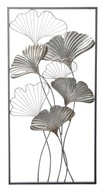 Listy kvety ginkgo biloba strieborná dekorácia obraz