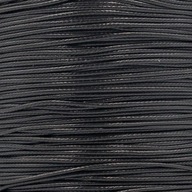 Sznurek nylonowy woskowany 0,8mm czarny 2m