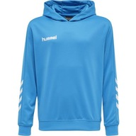 HUMMEL MODRÁ MIKINA S KAPUCŇOU PRINT LOGO 0SX HMP__116