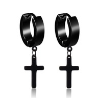 WKOUD 1/12 Pairs Of Earrings Stainless Steel Cross Earrings Set Men’s