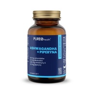 PUREO Health Ashwagandha + Piperyna, 90 kapsułek