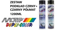 ZESTAW DO MALOWANIA FELG CZARNY PÓŁMAT MOTIP DUPLI COLOR AKRYL SPRAY 1200ML