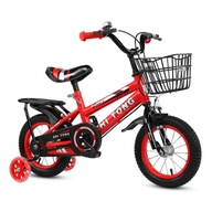 14" detský bicykel v červenej farbe