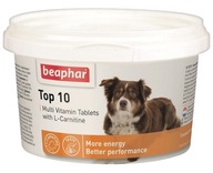 Beaphar TOP 10 Dog vitamín pes+L-carni. 180tabl.