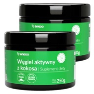 Węgiel aktywny z kokosa w proszku 2x250g Jelita suplement diety