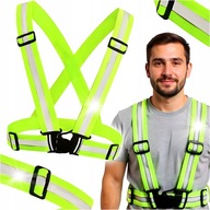 KAMIZELKA ODBLASKOWA OSTRZEGAWCZA SZELKI UNIWERSALNE DROGOWE ŻÓŁTE NA ROWER