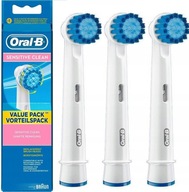 3x Końcówki Braun Oral-B Sensitive Clean Delikatne Miękkie do Szczoteczki