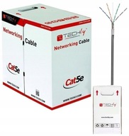 Kabel instalacyjny TechlyPro skrętka Cat5e F/UTP drut CCA zewnętrzna 305m