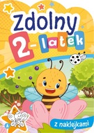 Zdolny 2-latek z naklejkami edukacja ćwiczenia