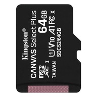 KINGSTON KARTA PAMIĘCI MICROSD 64GB MICRO CL10