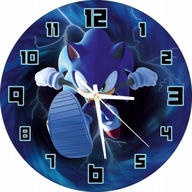 Nástenné hodiny pre deti Sonic Pre chlapca 30 cm
