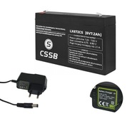 Bezobsługowy AKUMULATOR bateria AGM 6V 7,2Ah ups alarm zabawka + ŁADOWARKA