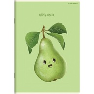 Zošit Top 2000 Happy Fruits A5 32 listy dvojitá farebná linka 70g