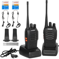 2X WALKIE TALKIE ZESTAW BAOFENG BF-888S DUŻA MOC I ZASIĘG SŁUCHAWKI