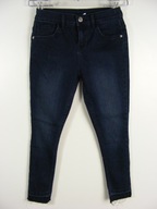 F&F cienkie elastyczne jeansy rurki 134 cm