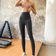 Dámske nohavice na jogu s vysokým pásom Push Up Tummy Control Grey XL