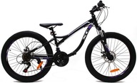 Rower MTB Górski Dziecięcy XC 240 LADY - r 12" Czarno Fioletowy