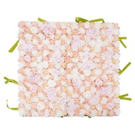 1x1m ružová biela umelá kvetinová stena