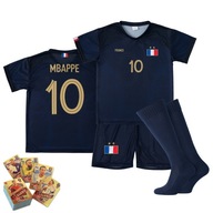 Futbalový kostým / komplet + zadarmo MBAPPE FRANCÚZSKO 10 veľ. 110