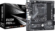 Płyta ASRock B450M Pro4 R2.0 /AMD B450/DDR4/SATA3/M.2 USB3.1/PCIe3.0/AM4/m